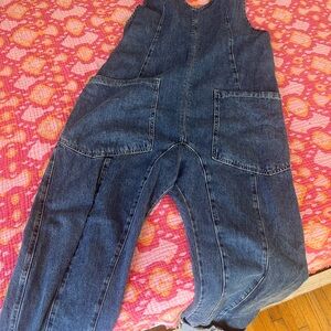 Free People Indigo Denim Jumpsuit